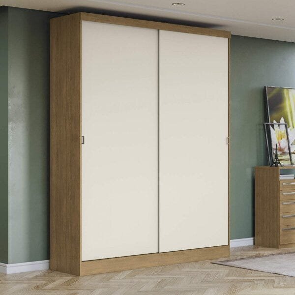 Guarda-roupa Casal 2 Portas De Correr J563 Kappesberg Freijó/