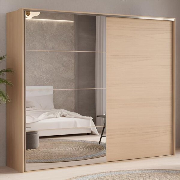 Guarda Roupa Casal 2 Portas De Correr Santorini 4 Espelhos Ca