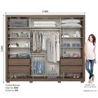 Guarda-roupa Casal 2 Portas Deslizantes Com Espelho Alpha Esp