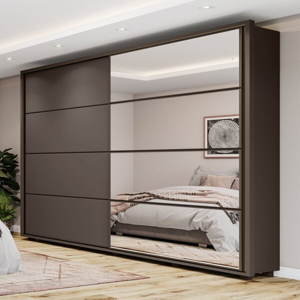 Guarda-roupa Casal 2 Portas Deslizantes Falcon Henn Damasco