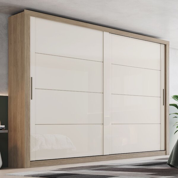 Guarda-roupa Casal 2 Portas Deslizantes Snow Espresso Móveis