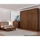 Guarda Roupa Casal 2 Portas E 4 Gavetas Bravo Freijó Cumaru -