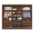 Guarda Roupa Casal 2 Portas Espelhadas De Correr 4 Gavetas Ve