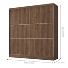 Guarda Roupa Casal 2 Portas Igor Flex Ébano Off White Com Esp