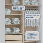 Guarda-roupa Casal 2 Portas Infinity Branco Line / Blush / Pi