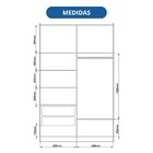 Guarda-roupa Casal 2 Portas Infinity Branco Line / Blush / Pi