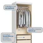 Guarda-roupa Casal 2 Portas Infinity Branco Line/pistache Line