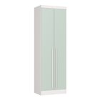 Guarda-roupa Casal 2 Portas Infinity Branco Line/pistache Line