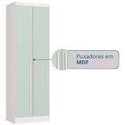 Guarda-roupa Casal 2 Portas Infinity Branco Line/pistache Line
