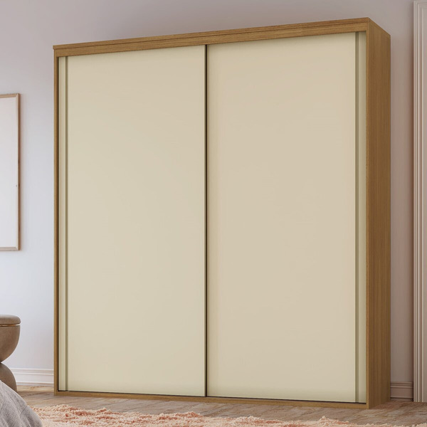 Guarda Roupa Casal 2 Portas Mdf 2,07 M Inovatto Belmax Freijó