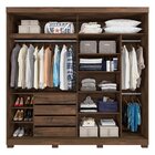 Guarda-roupa Casal 2 Portas Mdf Blumenau Panan Móveis Café