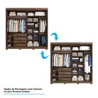 Guarda-roupa Casal 2 Portas Mdf Blumenau Panan Móveis Café