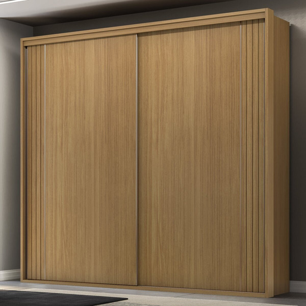 Guarda Roupa Casal 2 Portas Mdf Ripado 2,07 M Imperium Belmax