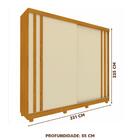 Guarda Roupa Casal 2 Portas Naturale Off White Eros Gelius