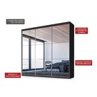 Guarda Roupa Casal 3 Espelho 3 Portas E 4 Gavetas Gravatá Yes