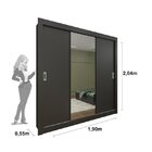 Guarda-roupa Casal 3 Espelhos 3 Portas De Correr 4 Gavetas Ma