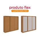 Guarda-roupa Casal 3 Portas 100% Mdf Gaia Amendoa/off White