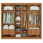 Guarda-roupa Casal 3 Portas 100% Mdf Gaia Com Espelho Amendoa