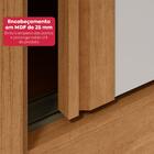 Guarda-roupa Casal 3 Portas 100% Mdf Gaia Com Espelho E Pés A