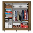 Guarda Roupa Casal 3 Portas 1 Gavetas Alice Boreal/ Preto - M