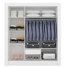 Guarda Roupa Casal 3 Portas 1 Gavetas Alice Branco - Móveis A