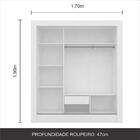 Guarda Roupa Casal 3 Portas 1 Gavetas Alice Branco - Móveis A