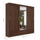 Guarda Roupa Casal 3 Portas 1 Porta Com Espelho E 3 Gavetas E