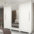Guarda-roupa Casal 3 Portas 1 Porta Espelhada Com Pés Milão Y