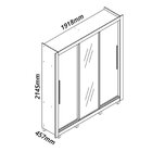 Guarda-roupa Casal 3 Portas 1 Porta Espelhada Com Pés Milão Y