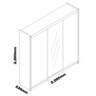 Guarda-roupa Casal 3 Portas 1 Porta Espelhada Com Pés Royale