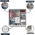 Guarda-roupa Casal 3 Portas 1 Porta Espelhada Com Pés Royale