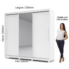 Guarda-roupa Casal 3 Portas 1 Porta Espelhada Com Pés Royale