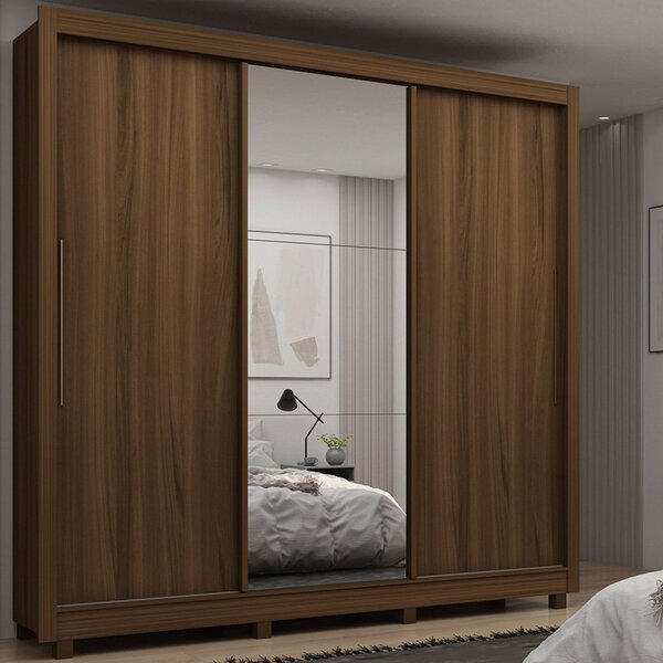 Guarda-roupa Casal 3 Portas 1 Porta Espelhada Imperial Gelius