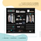 Guarda-roupa Casal 3 Portas 1 Porta Espelho 6 Gavetas Grajaú