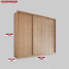 Guarda Roupa Casal 3 Portas 2 Gavetas 100% Mdf London Yescasa