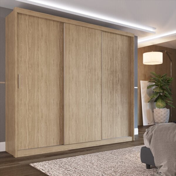 Guarda Roupa Casal 3 Portas 2 Gavetas 100% Mdf London Yescasa