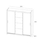 Guarda-roupa Casal 3 Portas 2 Gavetas 5 Prateleiras  Amendola