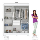 Guarda Roupa Casal 3 Portas 2 Gavetas Com Espelho Majestic Ca
