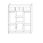 Guarda Roupa Casal 3 Portas 2 Gavetas Cor22030 Araplac