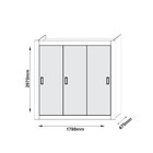 Guarda Roupa Casal 3 Portas 2 Gavetas Cor22030 Araplac