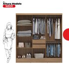 Guarda Roupa Casal 3 Portas 2 Gavetas Plata  Amendola Touch/o