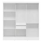 Guarda Roupa Casal 3 Portas 2 Gavetas Plata  Branco