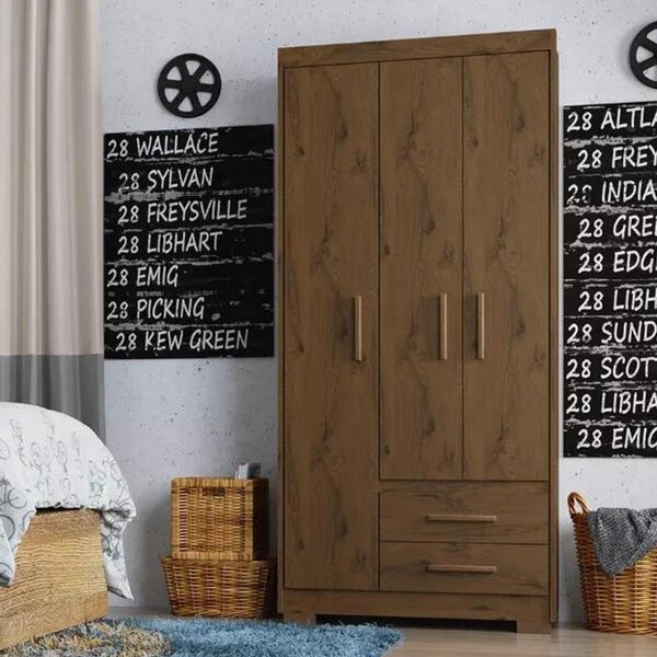 Guarda Roupa Casal 3 Portas 2 Gavetas Primacy Batrol Móveis C