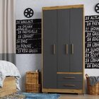 Guarda Roupa Casal 3 Portas 2 Gavetas Primacy Batrol Móveis I