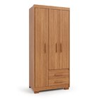 Guarda Roupa Casal 3 Portas 2 Gavetas Primacy Freijó