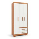 Guarda-roupa Casal 3 Portas 2 Gavetas Primacy Freijó Wood/off
