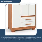 Guarda-roupa Casal 3 Portas 2 Gavetas Primacy Freijó Wood/off