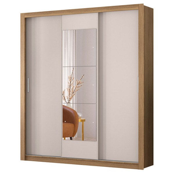 Guarda Roupa Casal 3 Portas 2 Gavetas Vero D02 Amendola/off W