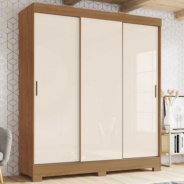 Guarda Roupa Casal 3 Portas 2 Gavetas Versailles Casa 812