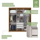 Guarda-roupa Casal 3 Portas 3 Gavetas Aquarius Rovere Natural